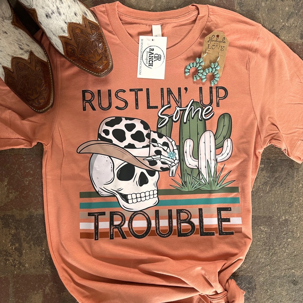 NWT Rustlin Up Some Trouble Tee